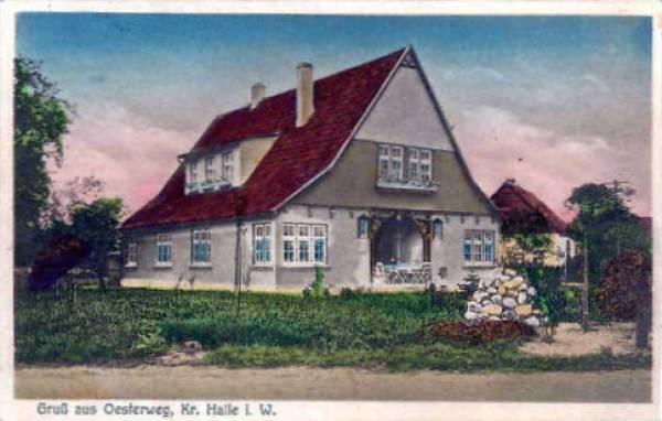 Kolorierte alte Postkarte Kolorierte alte Postkarte