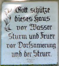 Die interessante Inschrift des "Torbogens"